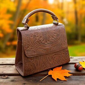 Handmade Ethnic Genuine Leather crossbody purse